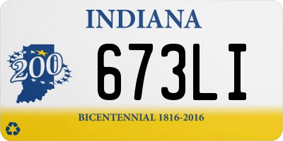IN license plate 673LI
