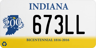 IN license plate 673LL