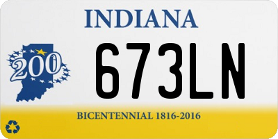 IN license plate 673LN