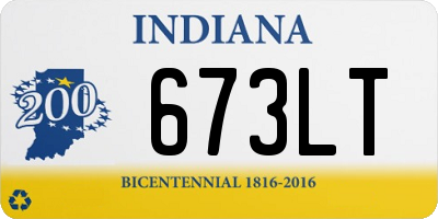 IN license plate 673LT