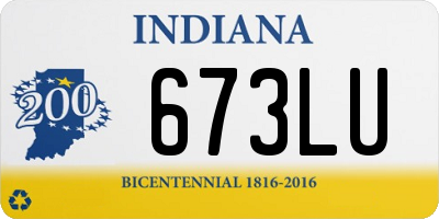 IN license plate 673LU