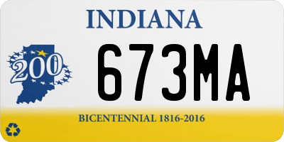 IN license plate 673MA