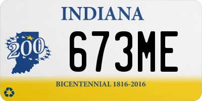 IN license plate 673ME