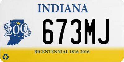 IN license plate 673MJ
