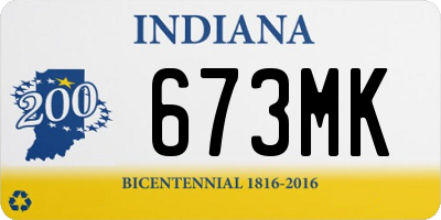 IN license plate 673MK