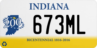 IN license plate 673ML