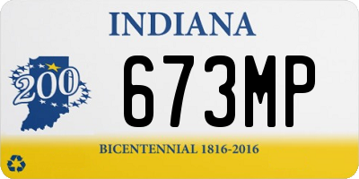 IN license plate 673MP