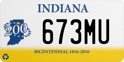 IN license plate 673MU