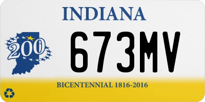 IN license plate 673MV