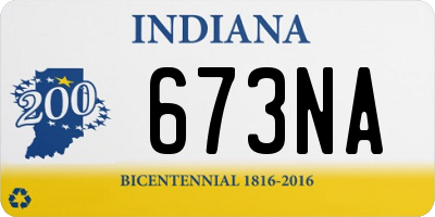 IN license plate 673NA