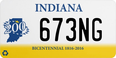 IN license plate 673NG