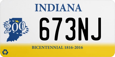 IN license plate 673NJ