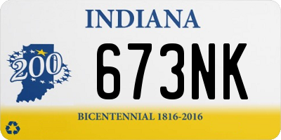 IN license plate 673NK