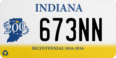 IN license plate 673NN