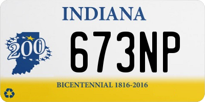 IN license plate 673NP