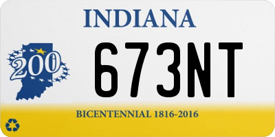 IN license plate 673NT