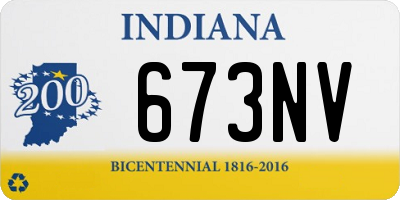 IN license plate 673NV