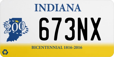 IN license plate 673NX