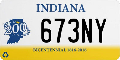 IN license plate 673NY