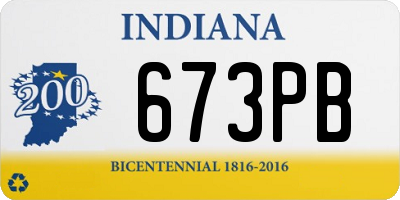 IN license plate 673PB