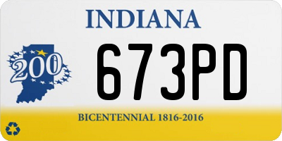 IN license plate 673PD