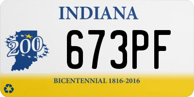 IN license plate 673PF