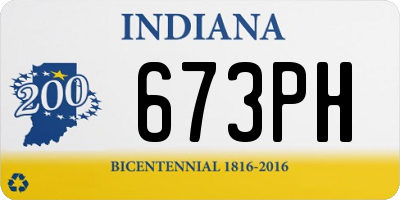 IN license plate 673PH