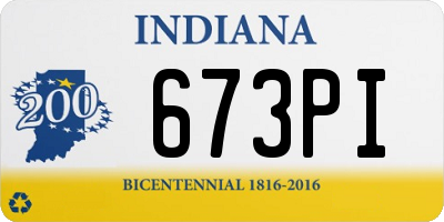 IN license plate 673PI
