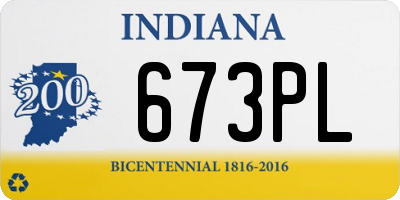 IN license plate 673PL