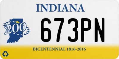 IN license plate 673PN