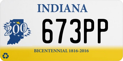 IN license plate 673PP