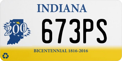 IN license plate 673PS