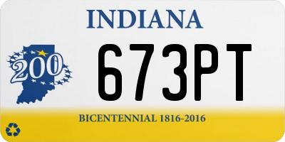 IN license plate 673PT