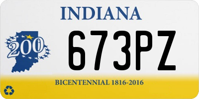 IN license plate 673PZ