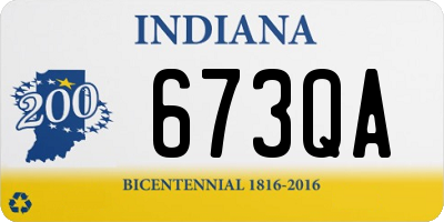 IN license plate 673QA