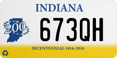 IN license plate 673QH