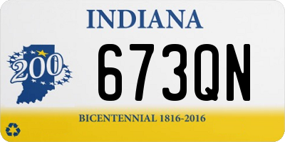 IN license plate 673QN