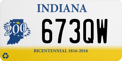 IN license plate 673QW