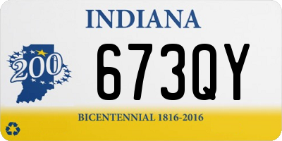 IN license plate 673QY