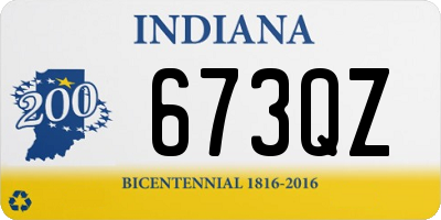 IN license plate 673QZ