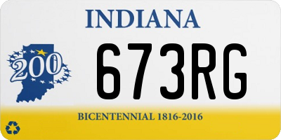 IN license plate 673RG