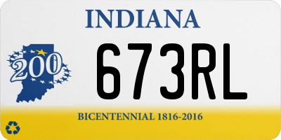 IN license plate 673RL