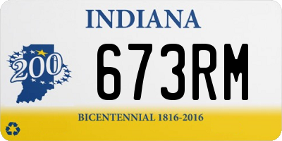 IN license plate 673RM