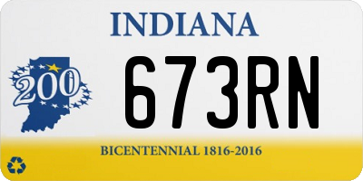 IN license plate 673RN