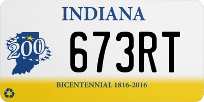 IN license plate 673RT