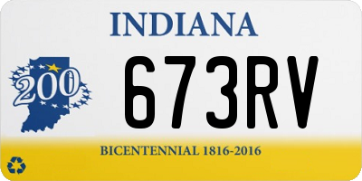 IN license plate 673RV