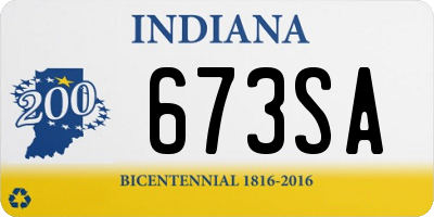 IN license plate 673SA