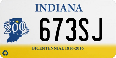 IN license plate 673SJ