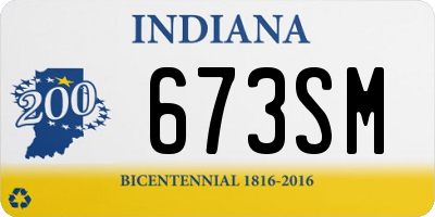 IN license plate 673SM