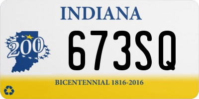 IN license plate 673SQ